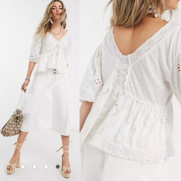Free People | NWT Sweeter Side Eyelet Top - Picture 2 of 13